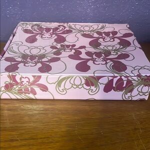 Empty Mary Kay gift set box Floral Patterned pink flowers  storage 9 in approx